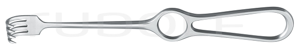 RU 4506-04 / Retractor Kocher, Sharp, 4 Prongs 22,5 cm
/8 3/4"