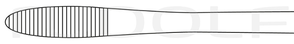 RU 3887-25 / Cotton Swab Fcps, Str. 25 cm, 10"