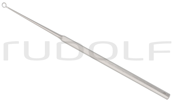 RU 7903-03 / Curette Buck, Figure 3,Curved, Blunt, I Ø 2.7 mm, O Ø 4.1 mm, 14.5 cm - 5 3/4"
