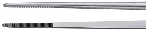 RU 4054-17 / Dressing Forceps Taylor, Bayonet Shaped, 1.5 mm, Dissector End, (L) 18.5 cm - 7"