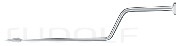 RU 7974-16 / Parazentesenadel Lucae, für Kinder, Bajonettförmig, 16 cm