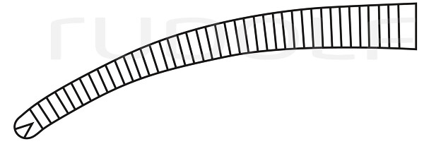 RU 3031-13 / Pinza Emost. Kocher, Delicata, Curva, 1x2D 13,0 cm