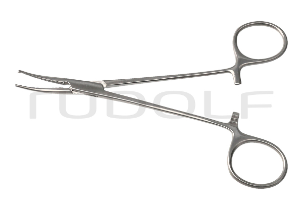 RU 3077-14 / Delic. Hemost. Fcps Baby-Crile, Cvd., 1x2T. 14,5 cm - 5 3/4"
