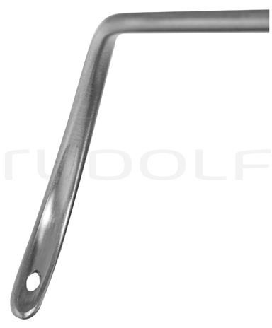 RU 6110-24 / Ago Per Legatura Deschamps, Smusso, Per Mano Destra, 24 cm, Curvo A Sinistra