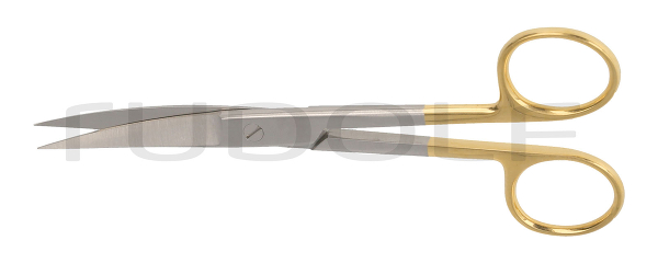 RU 1018-14 / Surgical Scissors, Sh/Sh, Cvd., TC 14,5 cm, 5,75"