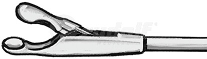 RU 8688-01 / Pinza Laríngea, Rct, 17cm, 4mm