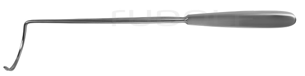 RU 6110-28 / Ago Per Legatura Deschamps, Smusso, Per Mano Destra, 28 cm, Curvo A Sinistra