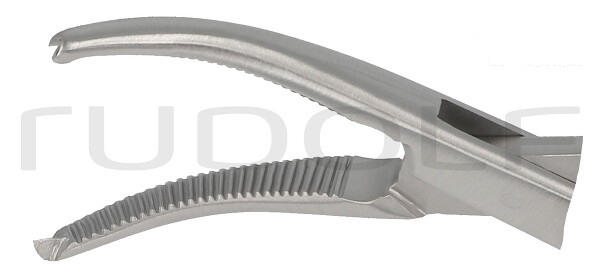 RU 3123-12 / Pinza Hemostática Micro-Mosquito Curva, 1x2 Dientes, 12,5 cm