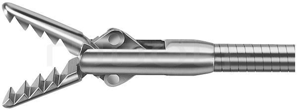 RF255-601 / Grasping Fcps., Flex., Alligator Jaw 5 Fr/1,6 mm, Wl 600 mm, Double Action