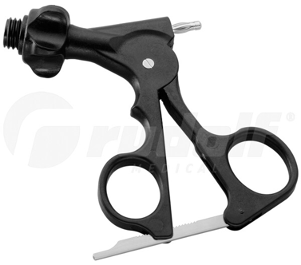 RS130-000 / Manico in Materiale Plast. Di Alta Qual. Con Attacco HF, Con Crem. Ribaltabile