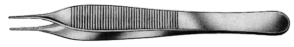 RU 4035-15 / Dressing Forceps Adson Standard, Straight, 15.5 cm - 6"