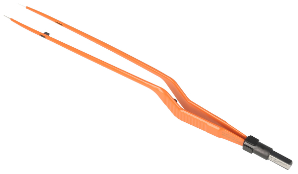 HF520-075 / Bipolar Forceps, Flat Plug, Bayonett, 24cm
 - 9", 0,60mm
, Non-Stick