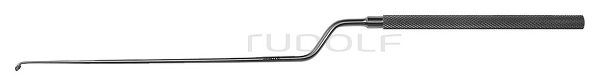 RU 8847-02 / Scharfer Mikro-Löffel, Aufgew. , 45° 24 cm, Ø 3 mm