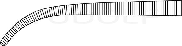 RU 3253-72 / Pinza Emostatica Kelly, Curva 24,0 cm