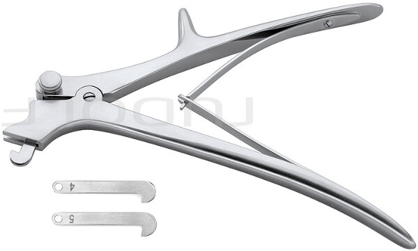 RU 6311-21 / Skull Cutting Fcps., De Vilbiss, W 1 Hook Each Small and Large, 20,5 cm - 8"