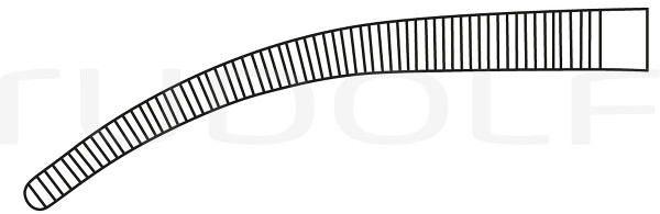 RU 3302-20 / Pinza Heiss Para Ligaduras, Poco Curva, 20 cm