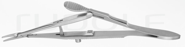 RU 5988-14 / Needle Holder Kalt Cvd., W. Ratchet, 14cm, 5 1/2"