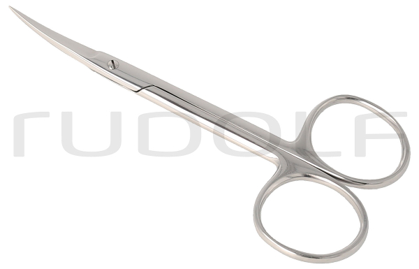 RU 2941-11HP / Gum Scissors Standard, Cvd. High Polished 11 cm, 4,5"