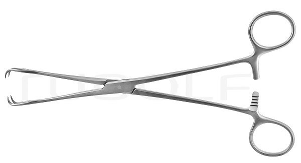 RU 7180-20 / Pinza Per Abbassare L'utero Schröder Retta, 20cm