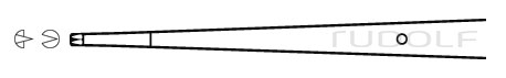 RU 4068-42 / Micro Forceps, Str., 1x2 Teeth Round Hdl., Plate 6x0,4mm
, 18cm
, 7"