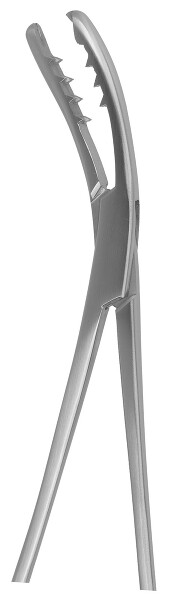 RU 5511-20 / Bircher-Ganske Bone Holding Forceps, Sideways Curved, (L) 20 cm - 8"