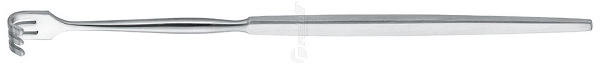 RU 4461-03 / Retractor 3Prongs Blunt 16 cm