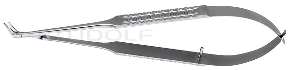 RU 1770-60R / Forbice Vascolare, Botton., Manico Piatto 60°, Streamline, 18,0 cm