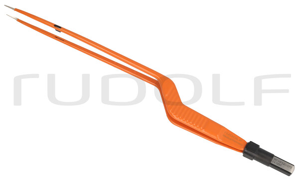 HF520-073 / Pinza Bipolar Non-Stick, Bayoneta, Recta, Conector Plano, 0,60 mm, 22 cm
