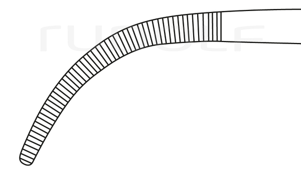 RU 3295-21 / Ligature Fcps Overholt-Geissendörfer, Cvd 21 cm, 8,25"