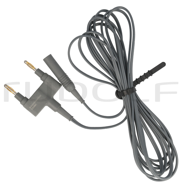 HF310-104 / Hf-Kabel, Bipolar, Stecker m. Steg, Biegsam, Flachstecker Instr.-Seitig, 4m

