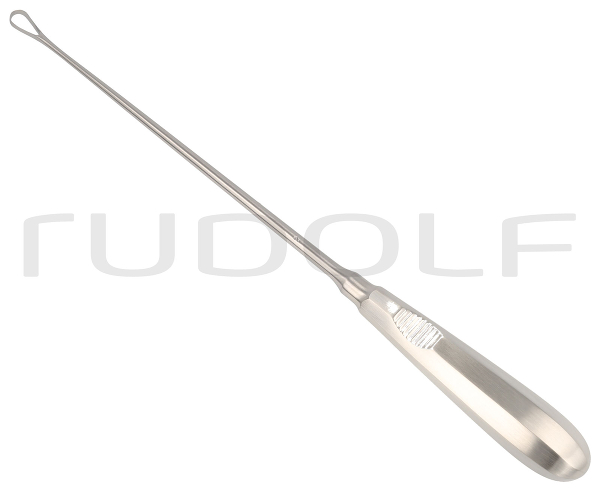RU 7322-08 / Curette Utérine Recamier, Rigide Tranchante, 31,0 cm, Fig. 2, 8 mm