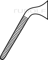 RU 3935-12 / Pinza Bulldog Diethrich, Angulada, 4,5 cm, 12 mm