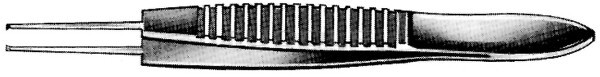 RU 9854-07 / Pinza Per L'iride Mod. Bonn, 1x2D, Retta 7cm