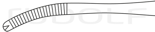 RU 3500-18 / Pince P. Le Péritoine Mikulicz, 1x2 Dents 18 cm