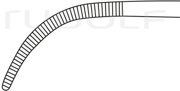 RU 3296-27 / Pinza Overholt-Geissendörfer, Curva 27 cm