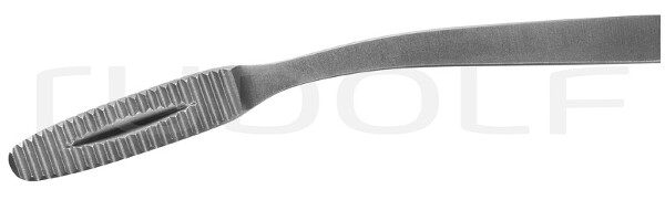 RU 3861-20 / Pince À Pansements/Polypes Gross-Maier Courbée, Avec Blocage, 20 cm