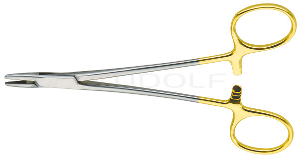 RU 6052-14 / Needle Holder Hegar-Baumgartner, TC, Str. 14cm, 5 1/2"