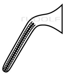 RU 3935-60 / Pinza Bulldog Diethrich, Angolata, At 4,4 cm, 10 mm