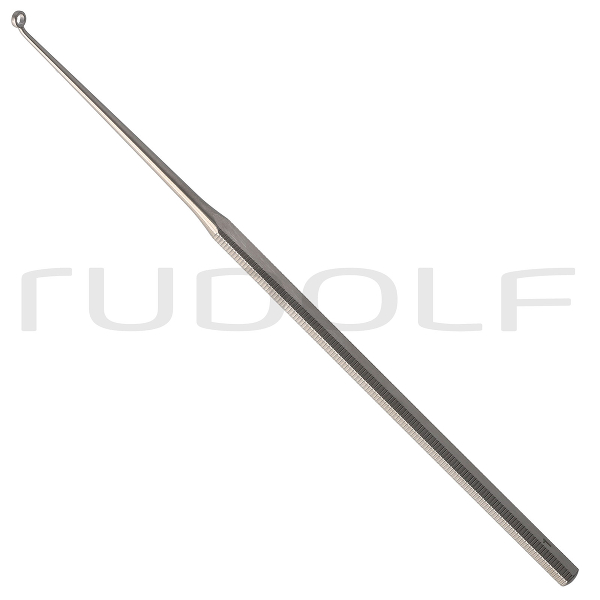RU 7903-01 / Curette Buck, Figure 1,Curved, Blunt, I Ø 2 mm, O Ø 3.2 mm, 14.5 cm - 5 3/4"
