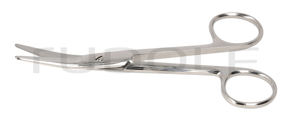 RU 1132-14HP / Scissors New Suture, Bl/Bl, Cvd., High Pol. 14,5 cm, 5,75"