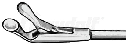 RU 8688-03 / Pinza Laríngea, Cv. Der., 17cm, 4mm