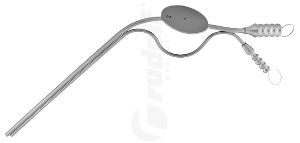 RU 7849-25 / Suction and Irrigation Tube Fisch, Ø 2,5/2,0 mm, Cylindrical, (Wl) 95mm
 - 3 3/4", W. CUT-OFF and Stylet