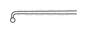 RU 8825-07 / Krayenbühl Nerve Hook, 18,5cm
 - 7 1/4"