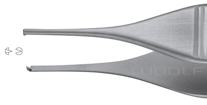 RU 4133-10 / Pinza Adson, 1x2D., 0,8 mm, 15 cm