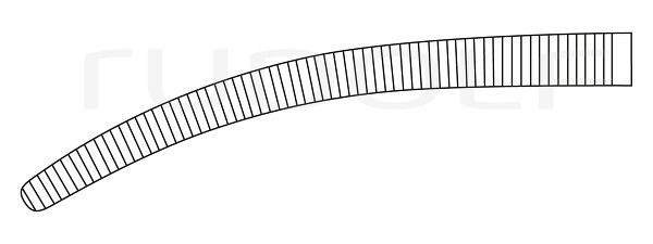 RU 3001-24 / Pinza Hemostática Rochester-Pean, Curva, 24 cm