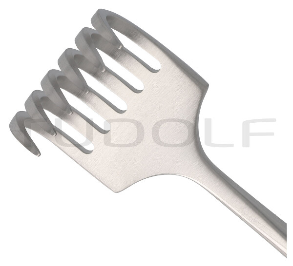 RU 4508-06 / Retractor Kocher, Semi-Sharp, 6 Prongs 22,5 cm/8 3/4"