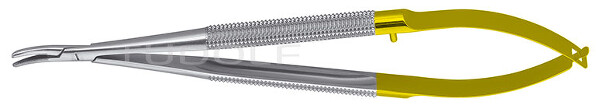 RU 5866-15 / Needle Holder Castroviejo/Barraquer, Cvd. TC, W/O. Ratchet, 14cm, 5 1/2"