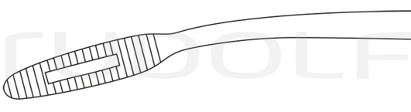 RU 3863-20 / Kornzange Gross-Maier, Gebogen, Ohne Sperre, (L) 20 cm