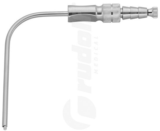 RU 6421-11 / Suction Tube Fergusson, Ø3,5mm, 11Ch/Fr, 90° Curved, (Wl) 80mm - 3 1/4", CUT-OFF, LUER-HUB and Stylet