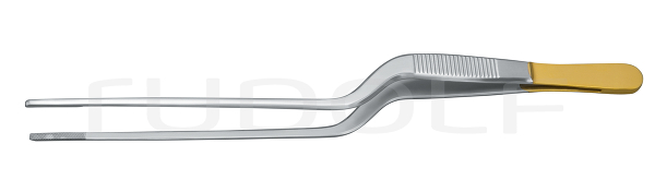 RU 4084-18 / Dressing Fcps. Grünwald, Bayonete, TC 19 cm, 7 1/4"